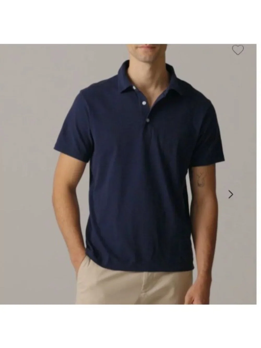 J.Crew Sueded Polo Shirt Sz M Slim Fit Navy Cotton Jersey Minimalist Preppy